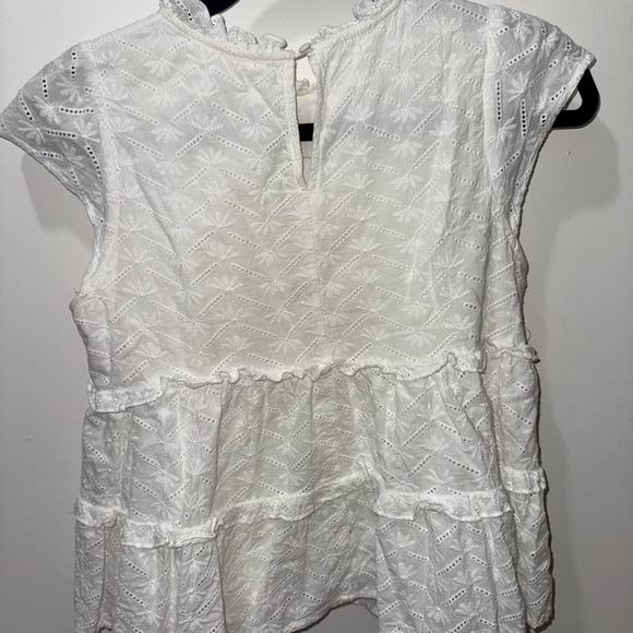 Francesca's White Ruffle Top - Picture 3 of 3